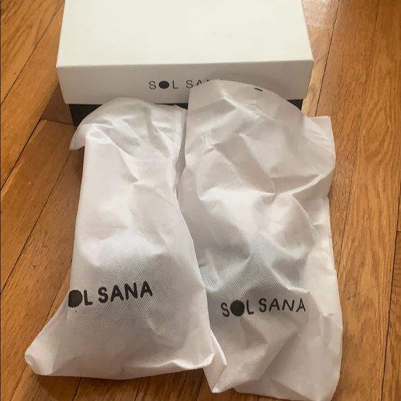 Sol Sana All Leather Black Knotted Nina Slides NWT - Picture 6 of 7